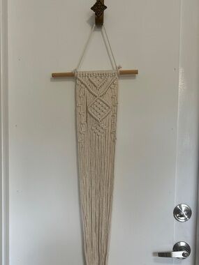 Cream Macramé Wall Hanging Boho Decor